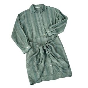 ZARA “The Zoe Wrap Dress” Button Up Wrap Detail Shirt Dress Size XS